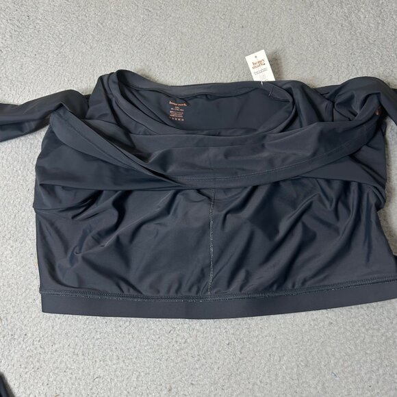 Honey Mark Swim Set 3XL Gray Sugar Skort & Rash Guard Top 2 Piece Set NEW - Picture 4 of 10